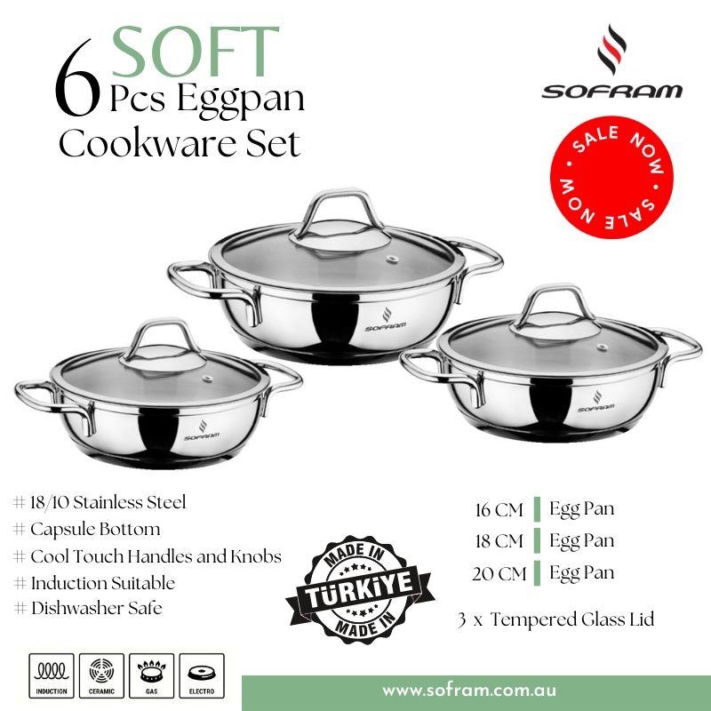 Sofram Cookware Set 6 pcs Egg Pan- Soft