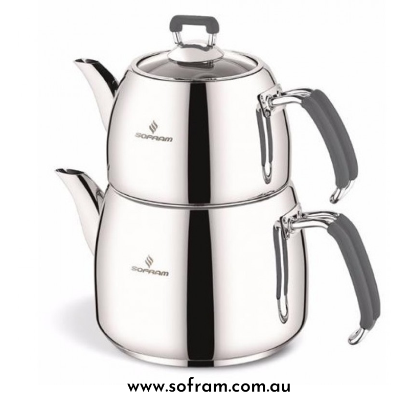 Sofram Mars Tea Pot 16 No Medium Gray (4 pcs) - S/Steel