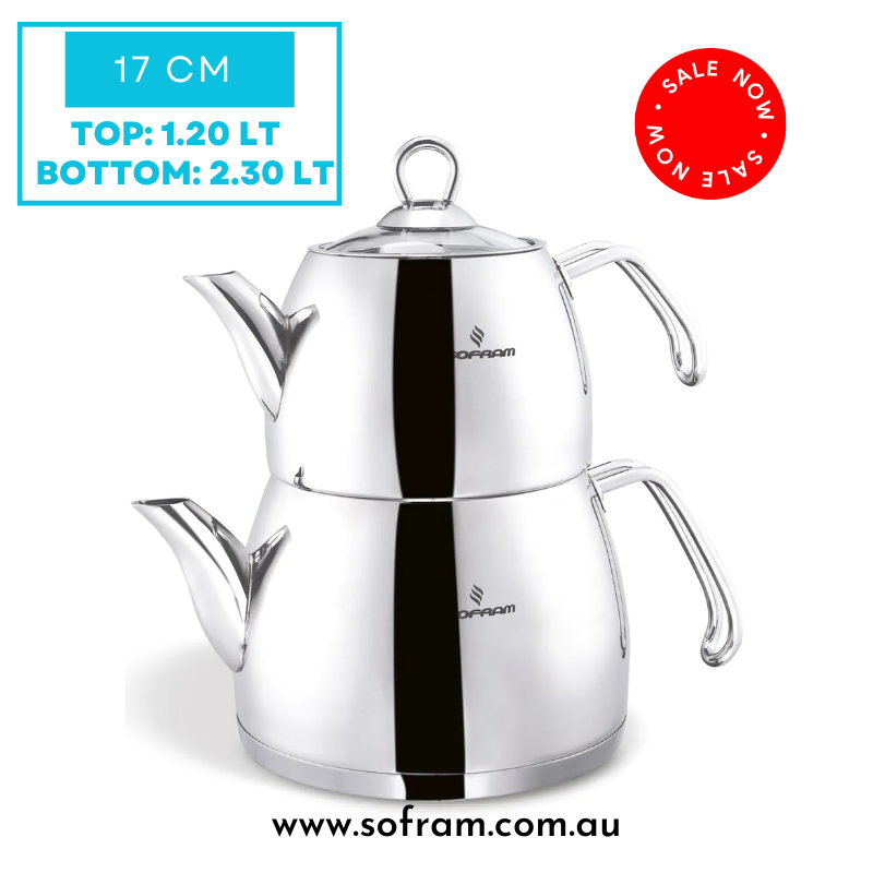 Sofram Vega Tea Pot 17 No Large (3 pcs) - S/Steel