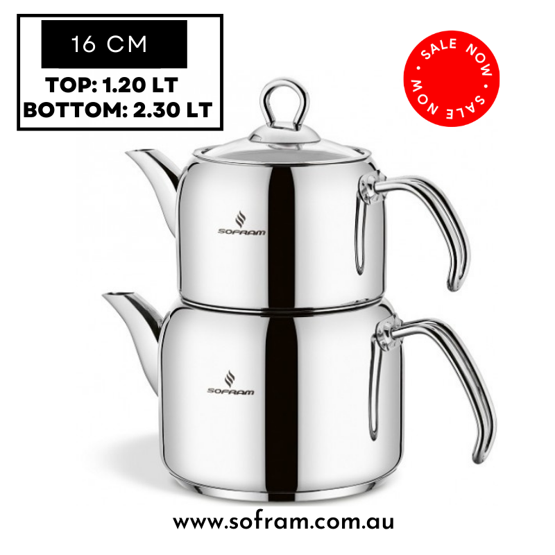 Sofram Soft Tea Pot 16 No Medium (4 pcs) - S/Steel