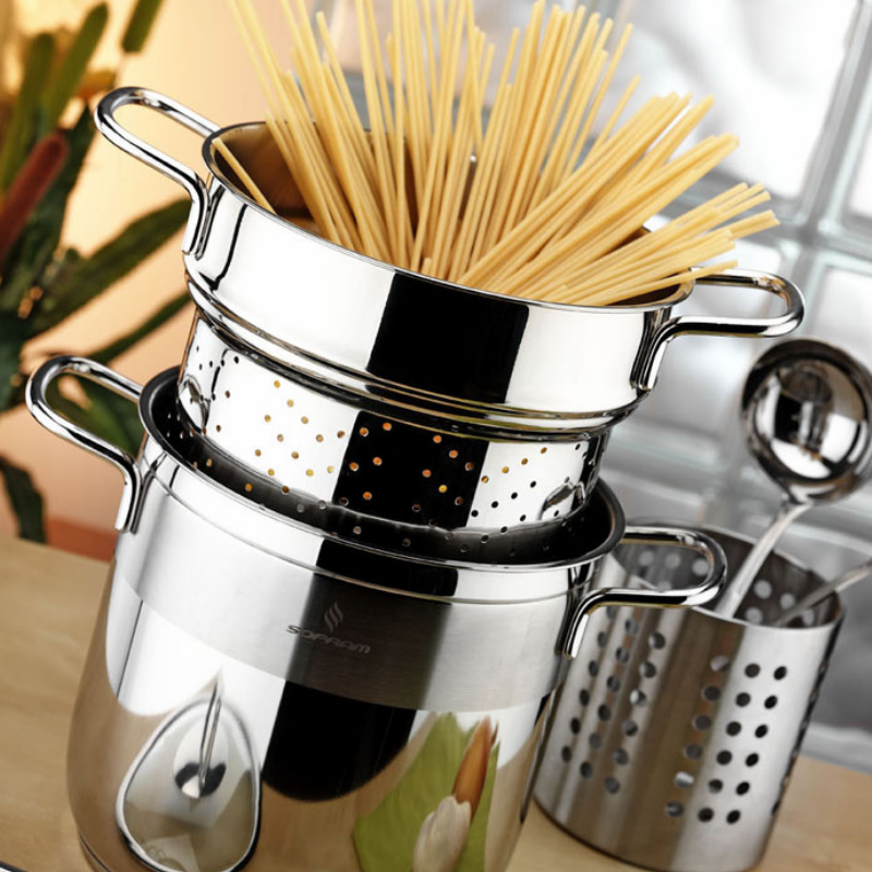 Sofram Soft 20 cm Pasta Pot 3 pcs  - S/Steel