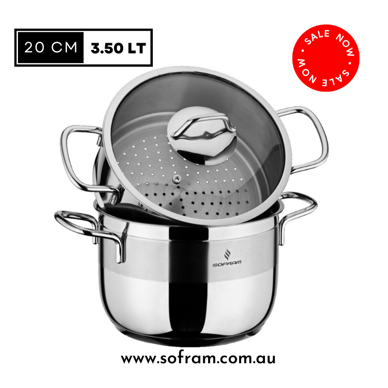 Sofram - Soft Steamer Pot 20 cm 3.50 Lt - S/Steel