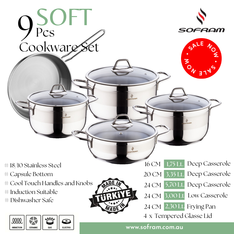 Sofram Cookware Set 9 pcs - Soft