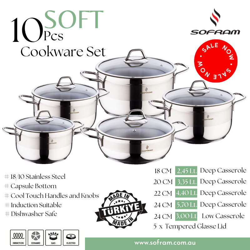 Sofram Cookware Set 10 pcs - Soft