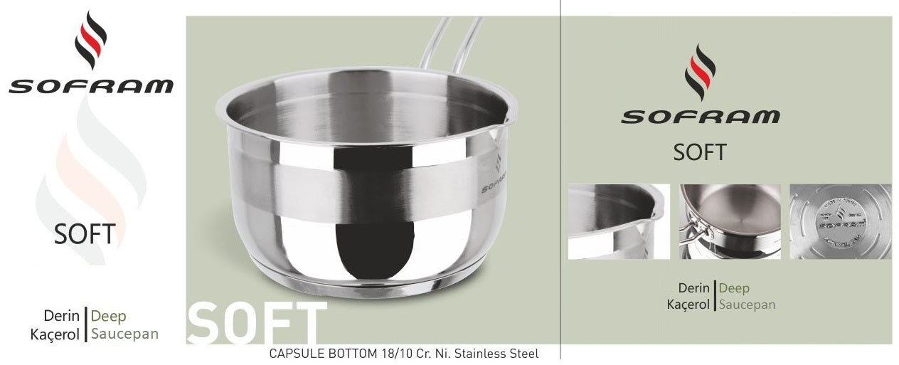 Sofram - Soft Saucepan 12 cm 0.75 Lt - S/Steel