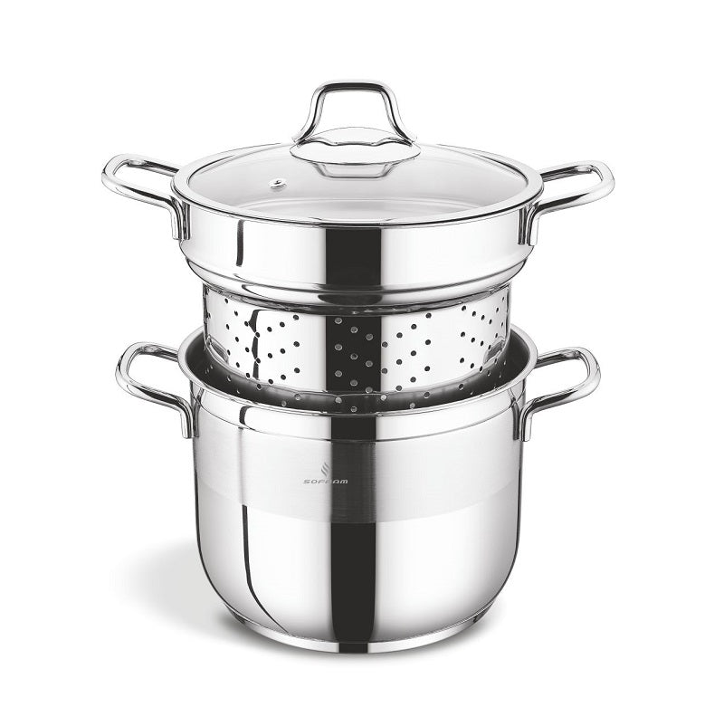 Sofram Soft 20 cm Pasta Pot 3 pcs  - S/Steel