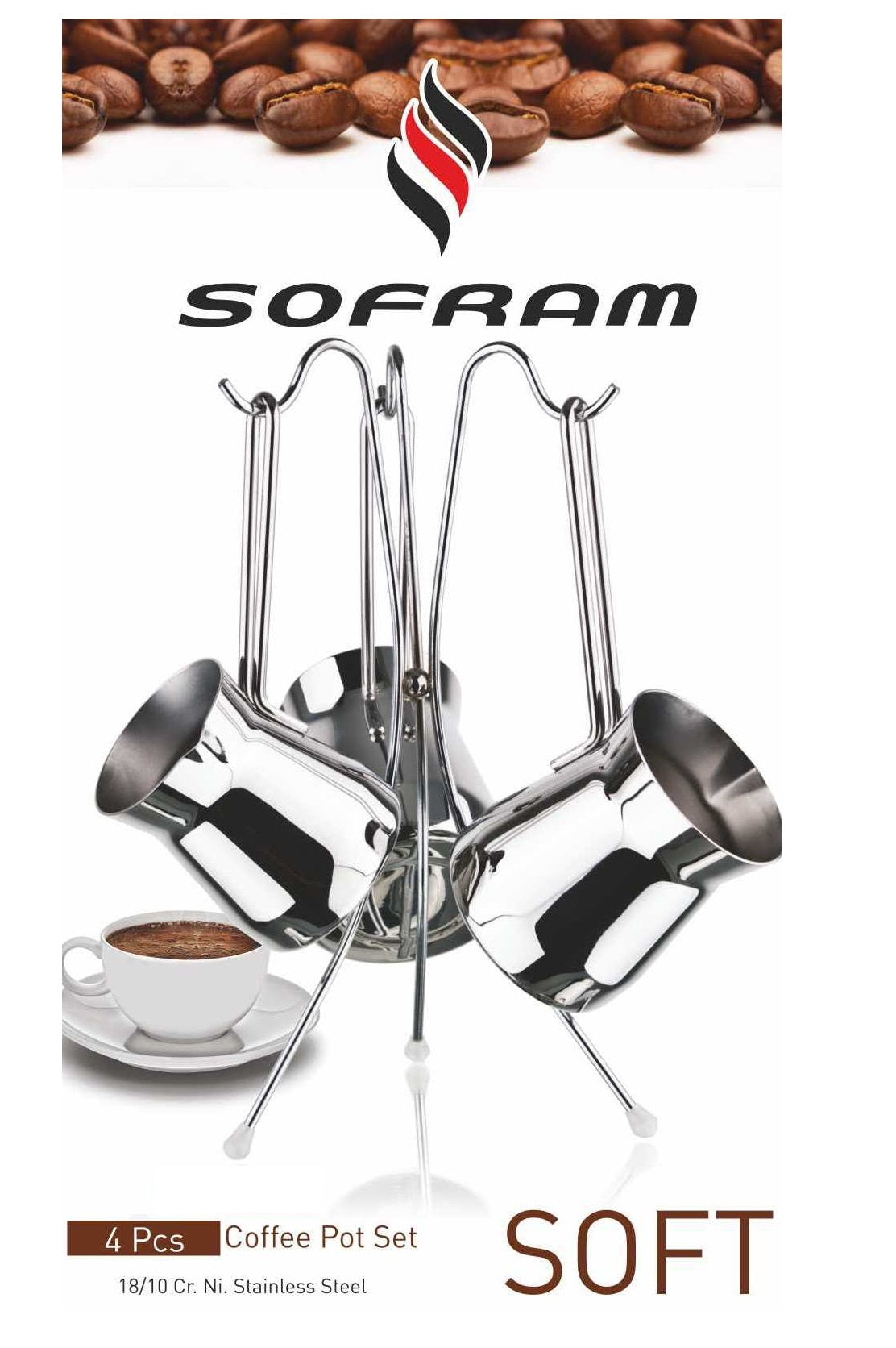 Sofram Soft Coffee Pot Set (4 pcs) - S/Steel