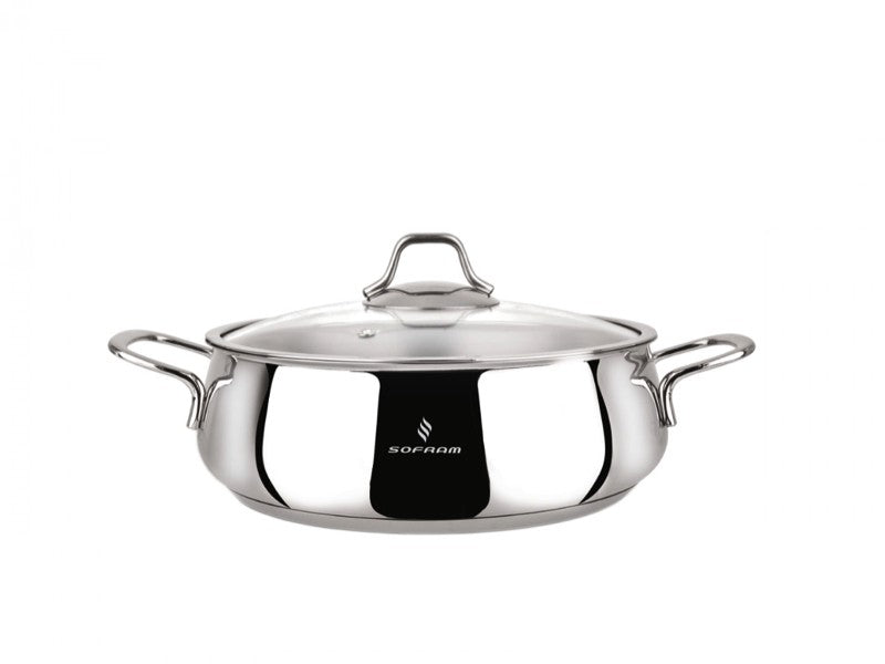 Sofram - Venus Low Casserole Pots 26 cm 4.00 Lt - S/Steel